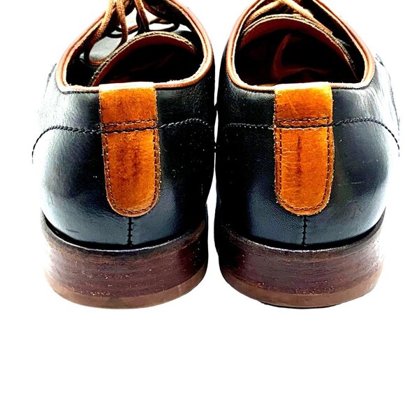 Johnston & Murphy Leather 1850 Oxford Dress Shoes Size 11 Black Lace Up 20-6785